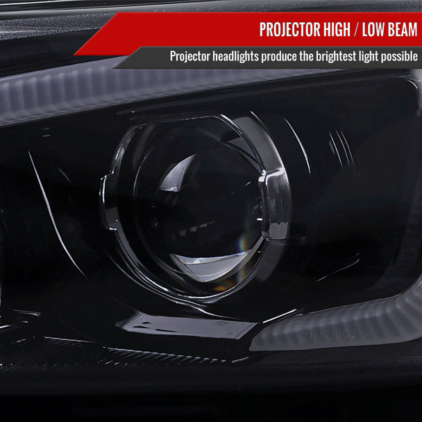 Spec D Projector Headlights w/ LED DRL Light Bar (Smoke): Scion tC 2011 - 2013 (tC2)