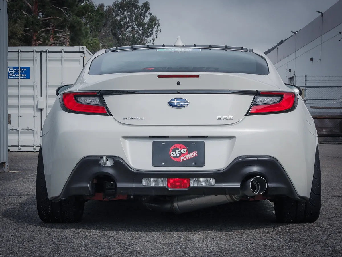 Takeda Cat-Back Exhaust System (Single Exit, Brushed Tip): Scion FRS (13-16) / Subaru BRZ (13-24) / Toyota 86 (17-20) / GR86 (22-24) 2.0L / 2.4L