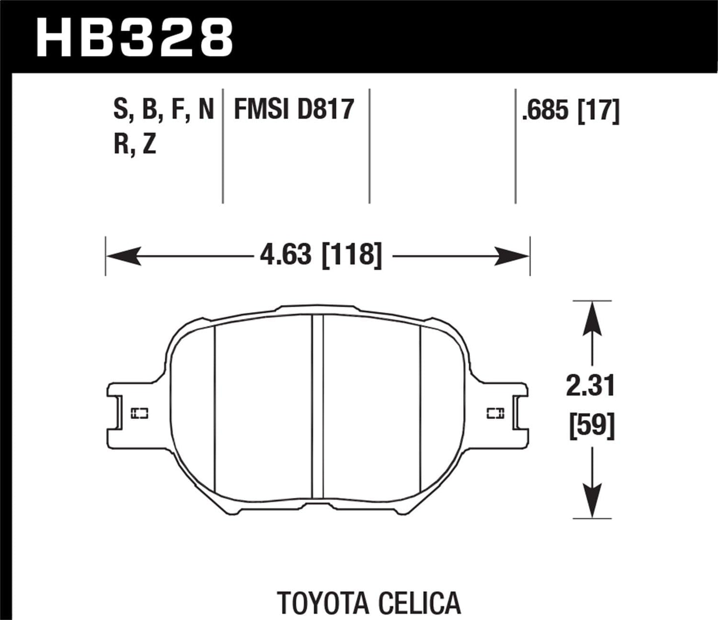 Hawk HPS 5.0 Front Brake Pads: Scion tC 2005 - 2010