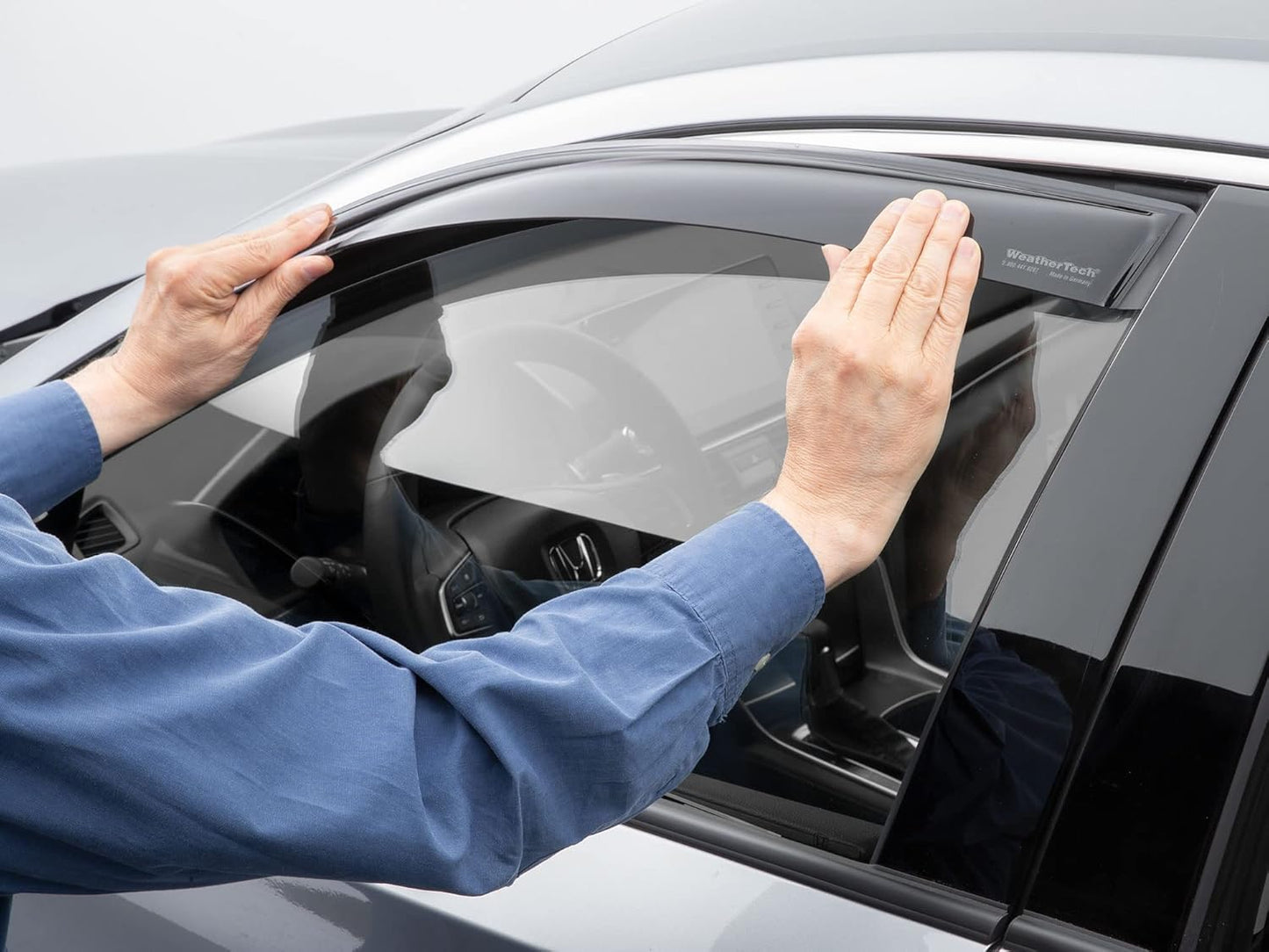 WeatherTech Front Side Window Deflectors (2pc, Dark Smoke): Toyota GR Corolla 2023 - 2025