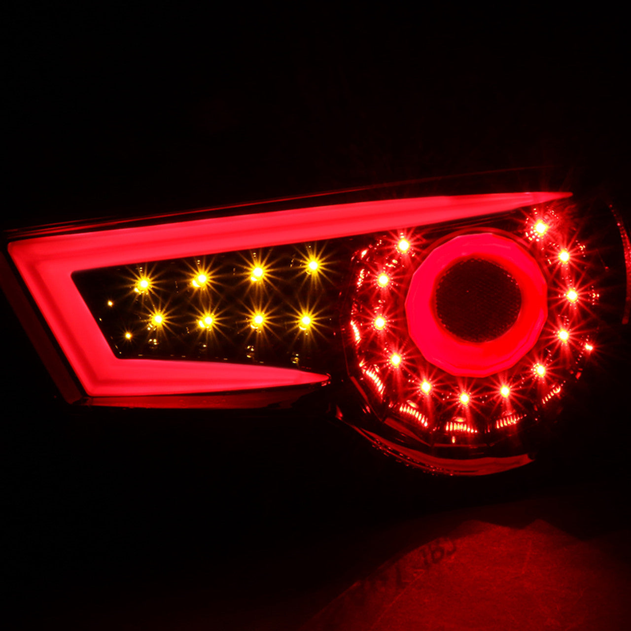 Spec D LED Tail Lights (Jet Black): Scion FRS & Subaru BRZ 2013 - 2016