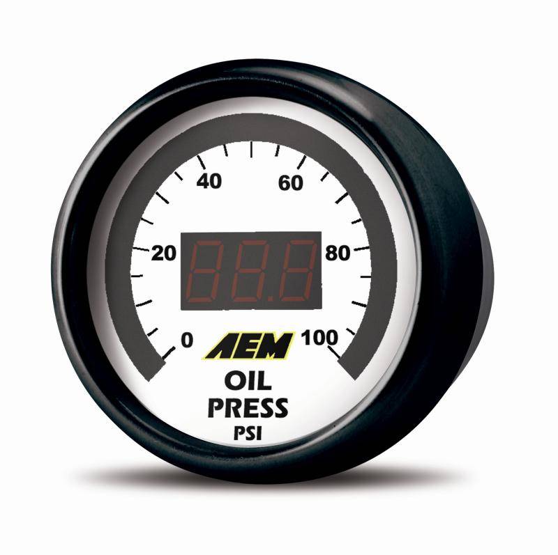 AEM Digital Oil / Fuel Pressure Gauge (2 1/16" - 52mm)