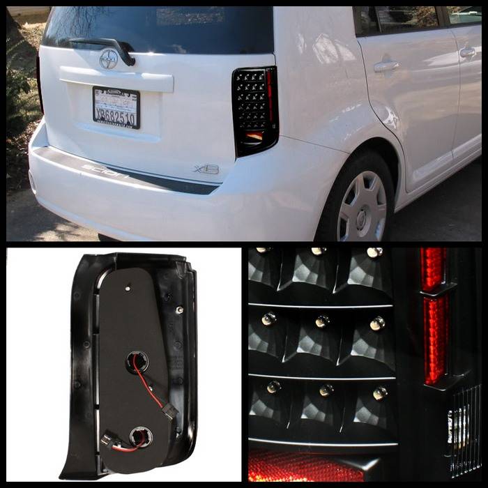 Spyder Black LED Tail Lights: Scion xB 2008 - 2010 (xB2)