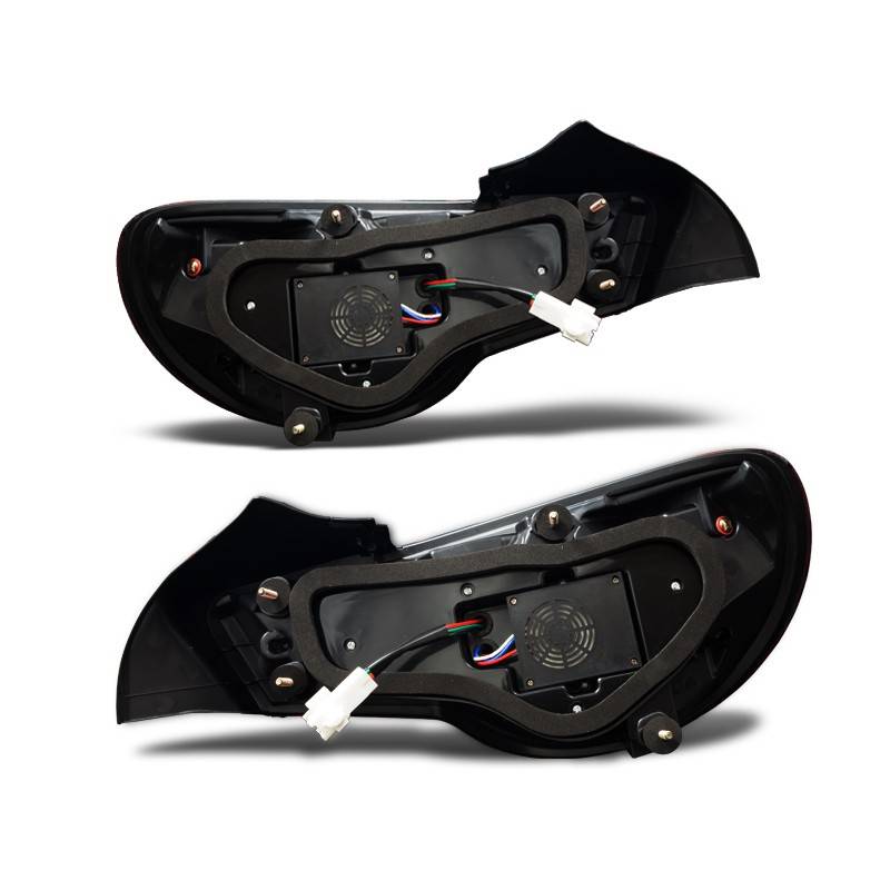 Winjet LED Tail Lights (Black / Smoke): Scion FR-S 2013 - 2016