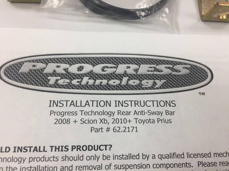 Progress Rear Sway Bar: Scion xB 2008 - 2015