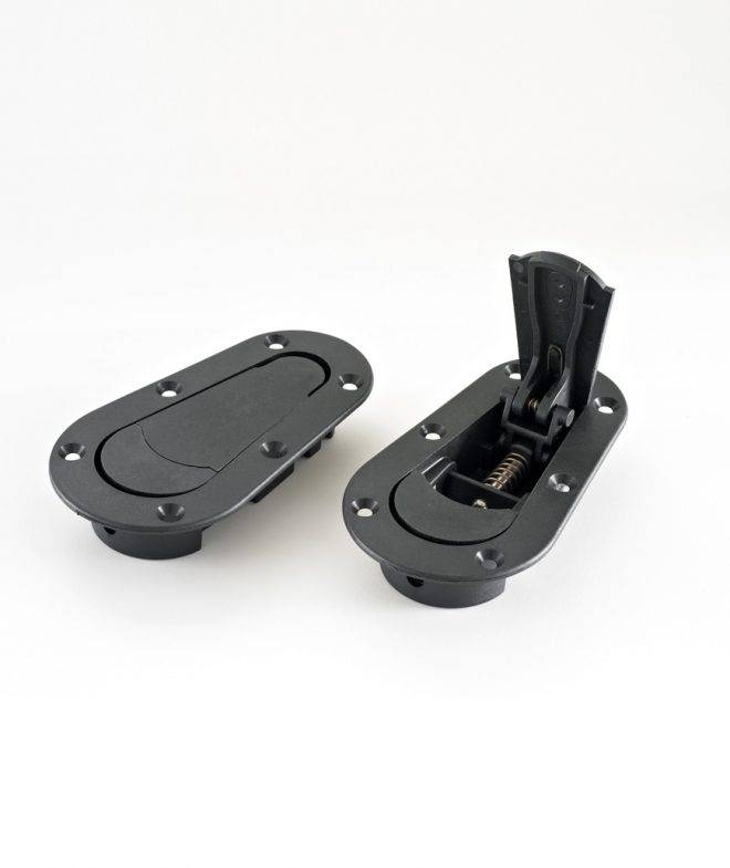 AeroCatch Flush Hood Pin and Latch Kit (Universal) BLACK