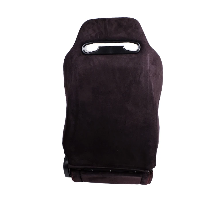 NRG Innovations Type R Racing Seats (Suede) - Black w/ Red Stitch - SOLD AS A PAIR