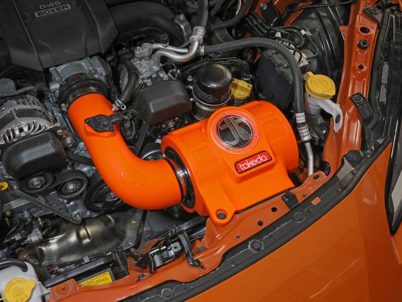 AFE Takeda Momentum Orange Edition Cold Air Intake System w/ Black Pro 5R Filter: Toyota GR86 / Subaru BRZ 2022-2023