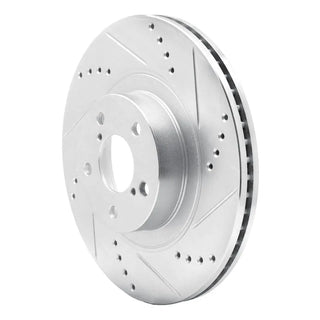 R1 Concepts Silver Drilled & Slotted Brake Rotor (FRONT RIGHT): Scion FR-S (04-25)