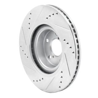 R1 Concepts Silver Drilled & Slotted Brake Rotor (FRONT RIGHT): Scion FR-S (04-25)