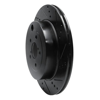 R1 Concepts Black Drilled & Slotted Brake Rotor (REAR RIGHT): Subaru BRZ (17-25)
