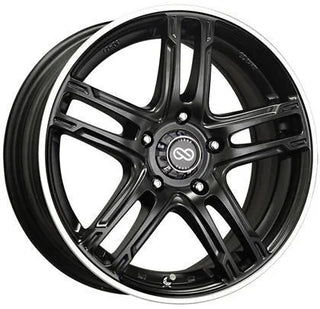 Enkei FD-05 Black w/ Machined Spoke Faces & Outer Lip Ring 16x7 | 5x100 (434-670-8038BKM)