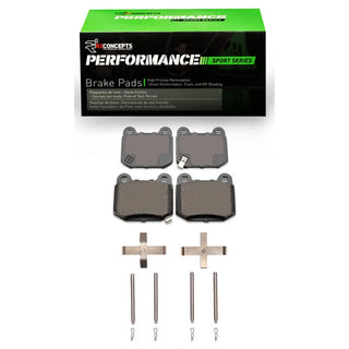R1 Concepts Performance Sport Brake Pads & Hardware Kit: Fits Most BRZ/FR-S/86/GR86 Models (REAR)