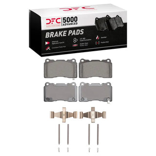 DFC 5000 Advanced Low Metallic Brake Pads and Hardware Kit (FRONT): Fits Most BRZ/FR-S/86 Models