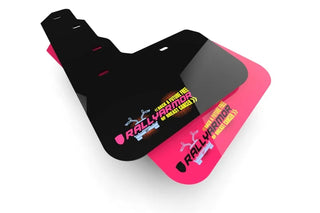 Rally Armor Rear Mud Flaps: Fits 13-20 Subaru BRZ, 13-16 Scion FR-S & 17-20 Toyota 86 Pink BCE Logo