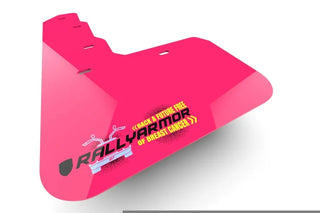 Rally Armor Rear Mud Flaps: Fits 13-20 Subaru BRZ, 13-16 Scion FR-S & 17-20 Toyota 86 Pink BCE Logo