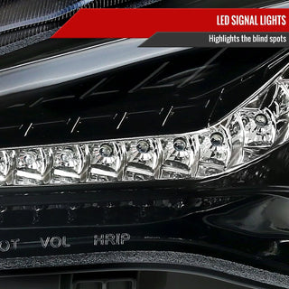 Spec D Projector Headlights w/ LED Light Bar (Glossy Black): Scion FRS 2013 - 2016