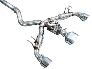 AWE Tuning Track Edition Catback Exhaust: Toyota GR Corolla 2023 - 2025 w/ Chrome Silver Tips