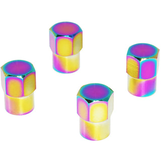 ZSPEC Design Titanium Tire Cap Set Grade 5 Universal Valve Stem Caps for Cars & Bikes - Set of 4