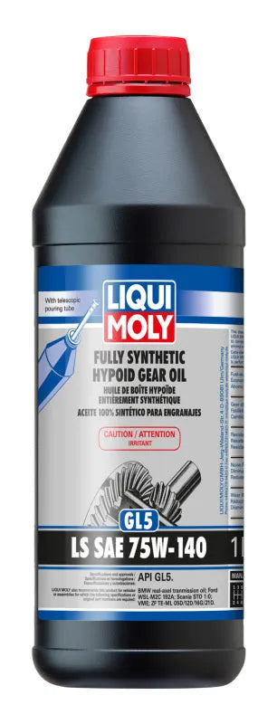 Liqui Moly Fully Synthetic Hypoid Gear Oil 75W140: Fits Most Toyota/Scion/Subaru Models
