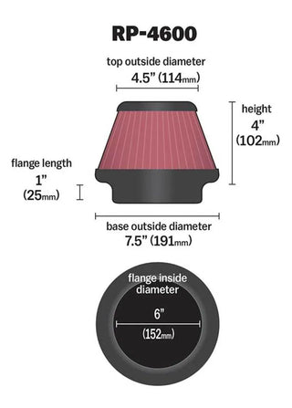 K&N Universal Round Tapered Carbon Fiber Air Filter: Scion tC 2011 - 2016