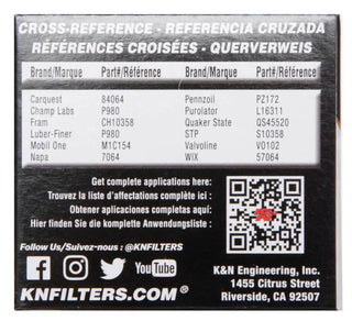 K&N Engineering Oil Filter: Fits Most BRZ/FR-S/86/GR Corolla/Yaris/Scion Models (2)