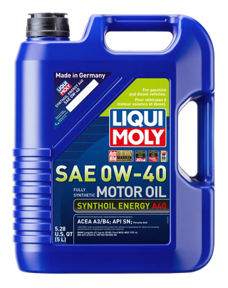 LIQUI MOLY Synthoil Energy A40 Motor Oil SAE 0W40: Fits Most Models