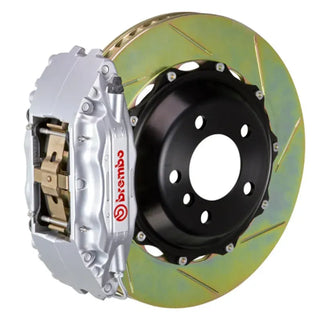 Brembo Front GT BBK 4 Piston Cast Rotor (FRONT): Toyota GR Corolla (23-26) Slotted Type-1 Silver
