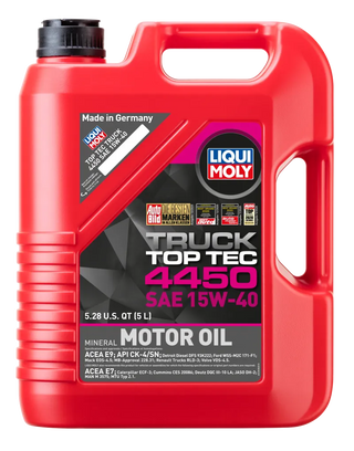 LIQUI MOLY Top Tec Truck 4450 Motor Oil SAE 15W40: Fits Most Models