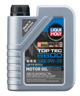 LIQUI MOLY Top Tec 6600 Motor Oil: Fits Most Toyota, Subaru, Scion Gasoline Engines