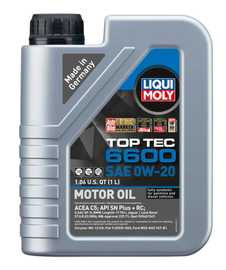 LIQUI MOLY Top Tec 6600 Motor Oil: Fits Most Toyota, Subaru, Scion Gasoline Engines