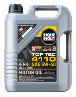 LIQUI MOLY Top Tec 4110 Motor Oil SAE 5W40: Fits Most Models
