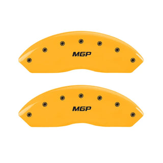 MGP Caliper Covers (FRONT AND REAR): Toyota 86 (18-19) MGP Yellow Finish Black Characters