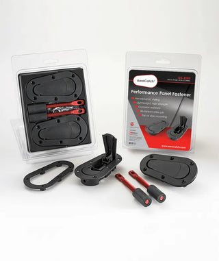 AeroCatch Flush Hood Pin and Latch Kit (Universal) BLACK