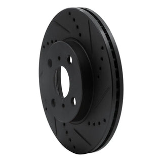 R1 04-06 Scion XB Front Right Drilled & Slotted Black Brake Rotor