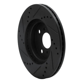 R1 04-06 Scion XB Front Right Drilled & Slotted Black Brake Rotor