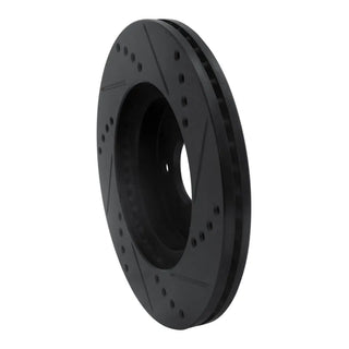 R1 04-06 Scion XB Front Left Drilled & Slotted Black Brake Rotor
