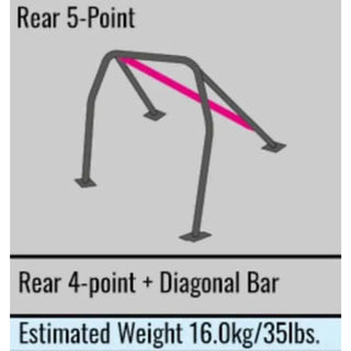 Cusco Roll Cage Steel 5 Pt (2 Pass LHD): Subaru BRZ (13-20), Scion FR-S (13-16) & Toyota 86 (17-20)