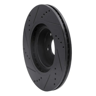 R1 04-25 ScIon FR-S Front Right Drilled & Slotted Black Brake Rotor