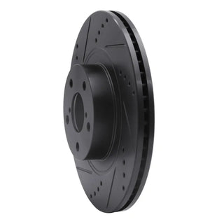 R1 04-25 ScIon FR-S Front Left Drilled & Slotted Black Brake Rotor