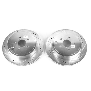 PowerStop Drilled & Slotted Rotors (REAR): Fits Most Subaru BRZ/86/GR86