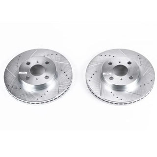PowerStop Evolution Drilled & Slotted Rotors (FRONT): Scion xA (04-06) & Scion xB (04-06)