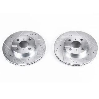 PowerStop Evolution Drilled & Slotted Rotors (FRONT): Scion xA (04-06) & Scion xB (04-06)