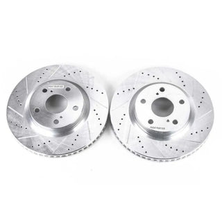 PowerStop Drilled & Slotted Rotors: Fits Scion tC 11-16, Scion iM 16
