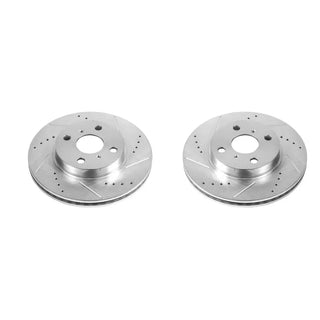 PowerStop Evolution Drilled and Slotted Rotors (FRONT): Scion iQ 2013