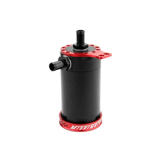 Mishimoto Universal Oil Catch Can: Fits Most Models Black w/ Red Insert