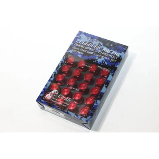 Project Kics Leggdura Racing Shell Type Lug Nut Set (Black/Red Shell): Fits Most Subaru Models
