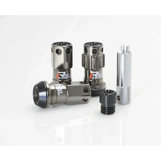 Project Kics Iconix Locking Lug Nuts: Most Subaru Models w/ Black Caps M12x1.25