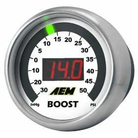 AEM Boost Gauge 50psi Digital 52mm: Fits Most Models
