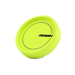 Perrin Performance Oil Cap Round Style Neon Yellow: Most Subaru Models